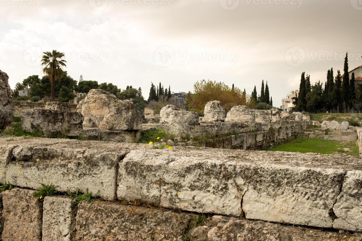 il antico cimitero e archeologico luogo di kerameikos nel Atene, Grecia foto