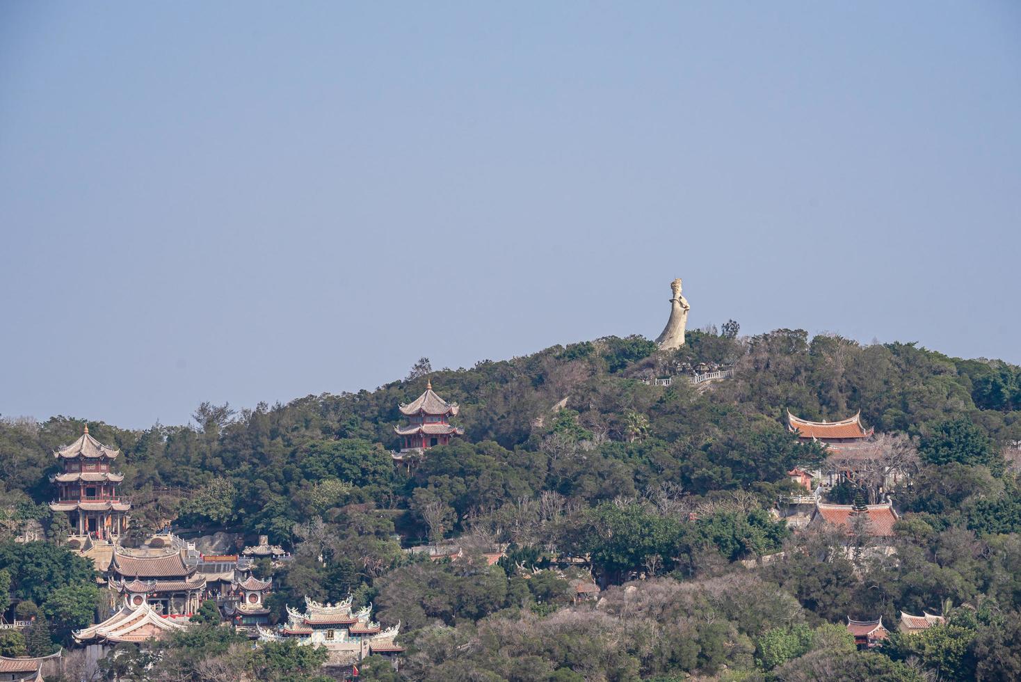 complesso architettonico del tempio mazu sull'isola di meizhou, cina foto