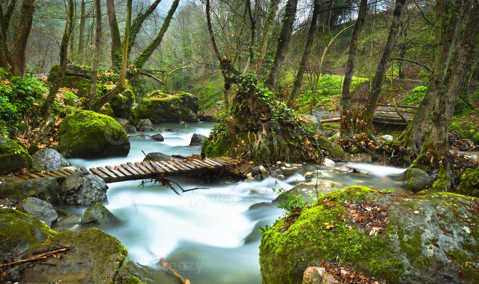 montagna ruscello lungo esposizione foto