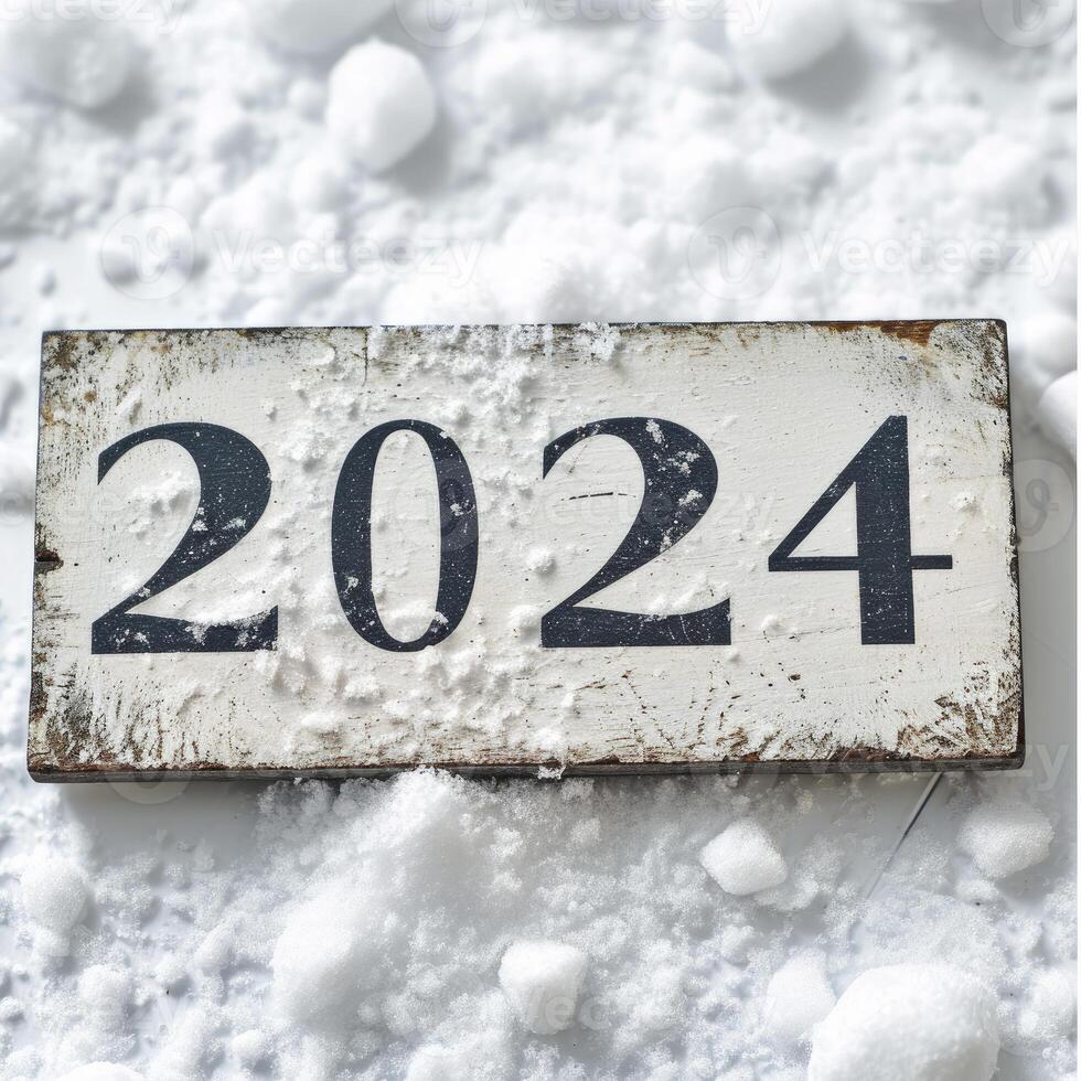 ai generato contento nuovo anno 2024 foto