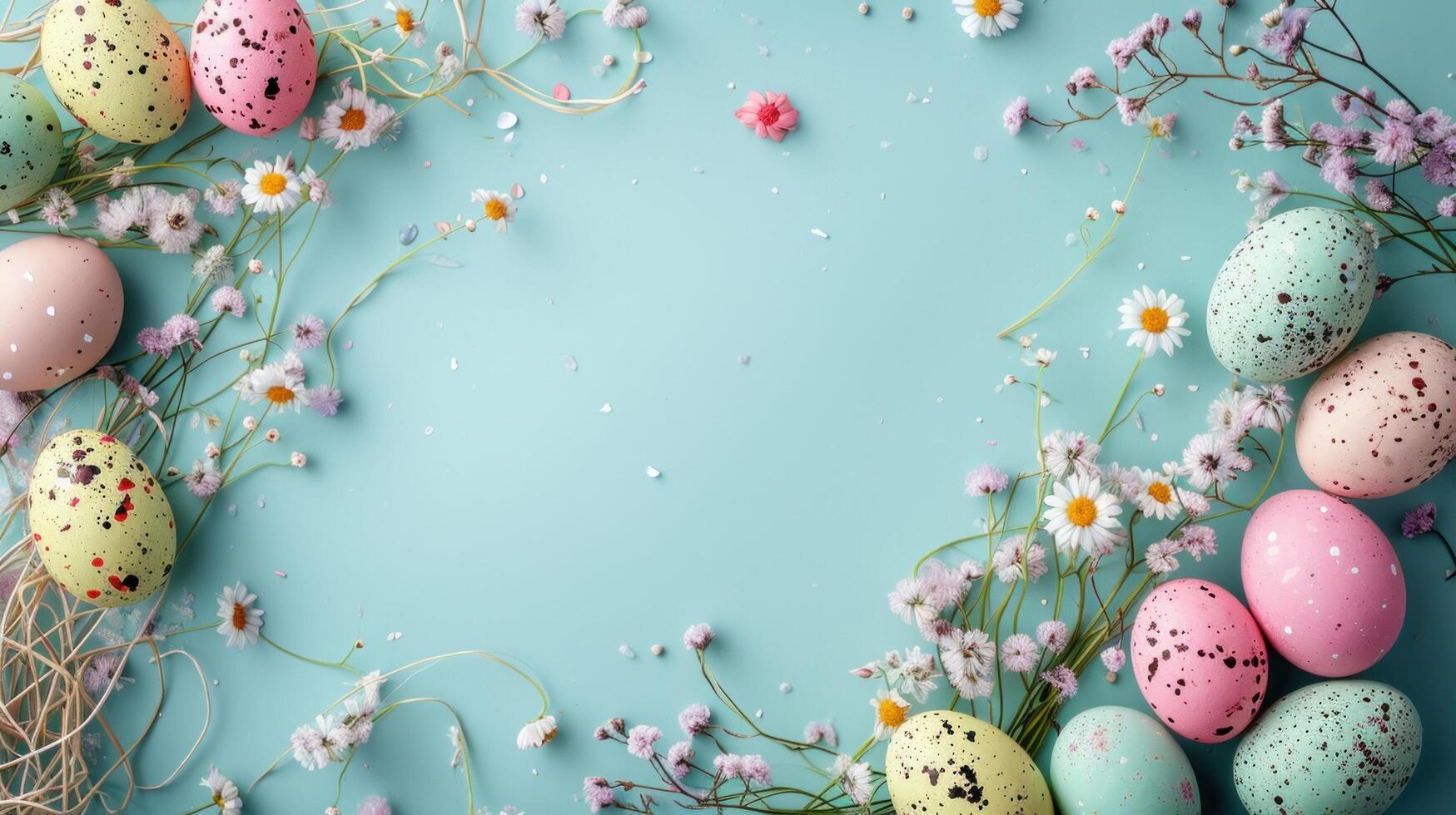 ai generato Pasqua pubblicità sfondo con copia spazio foto