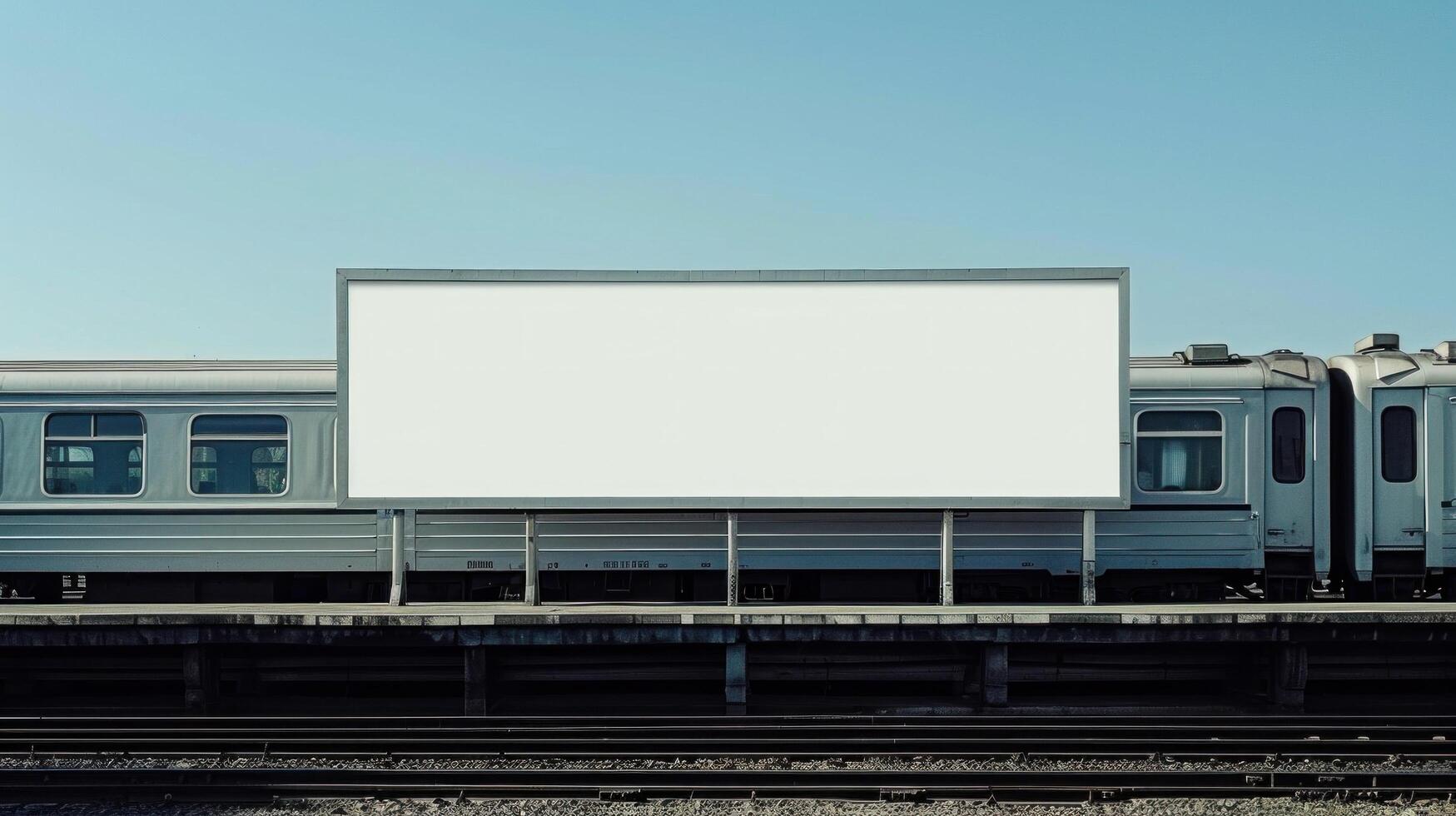 ai generato treno consegna pubblicità sfondo con copia spazio foto