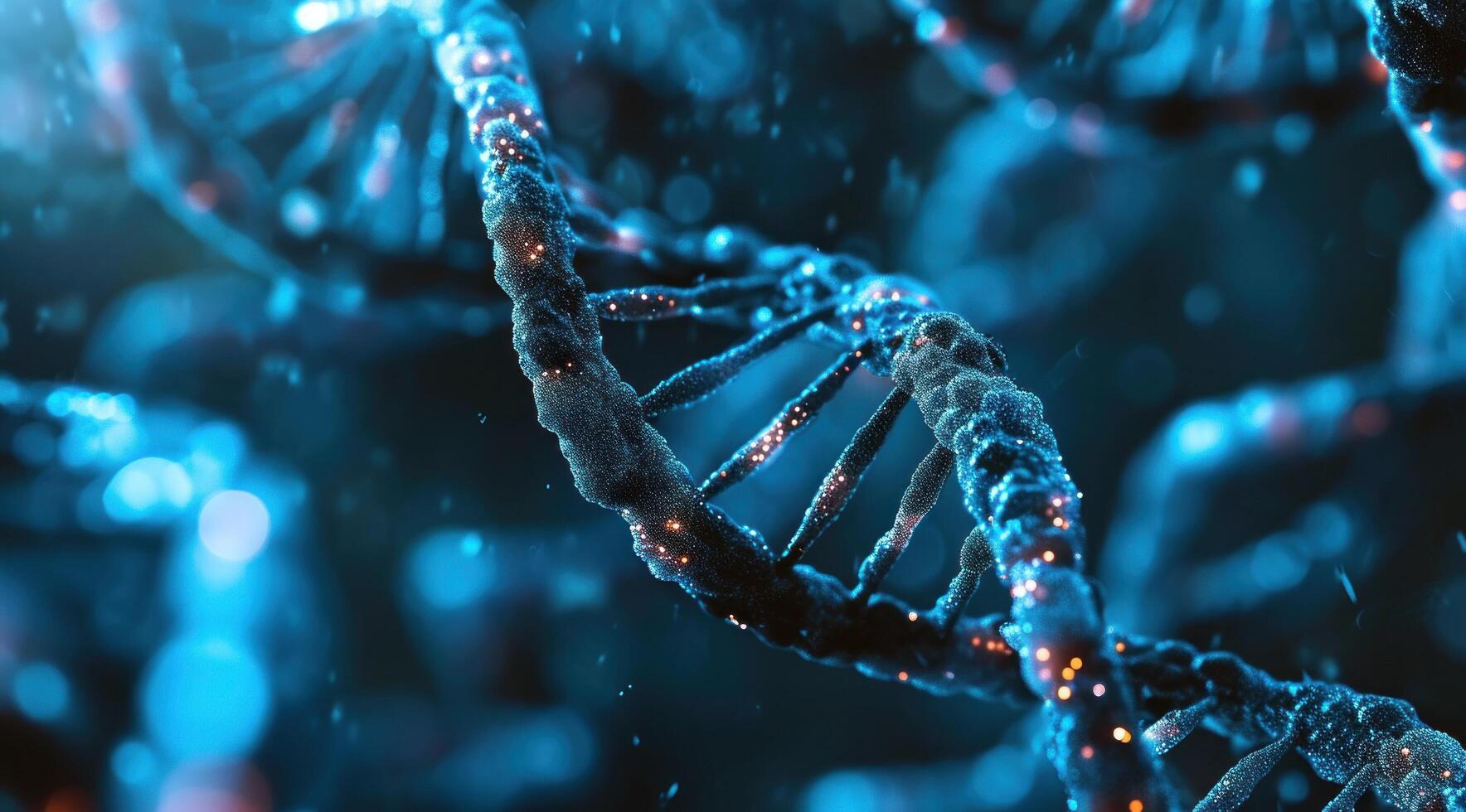 ai generato dna tecnologia astratto concetto per un' cellula, o per un' genoma foto