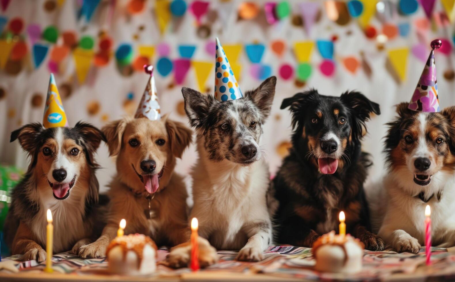 ai generato compleanno festa per cani foto