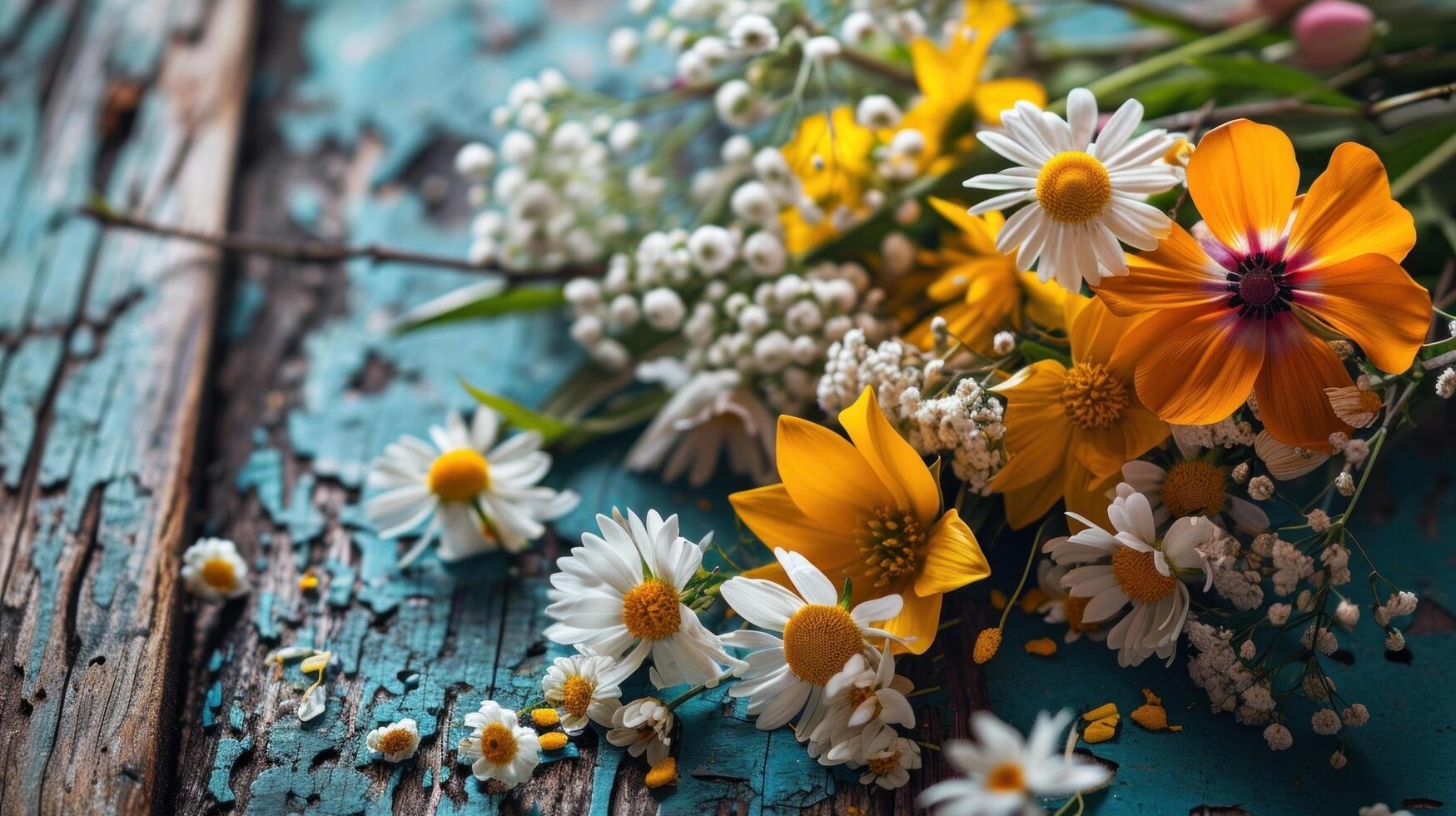 ai generato primavera vacanza sfondo con fioritura fiori foto