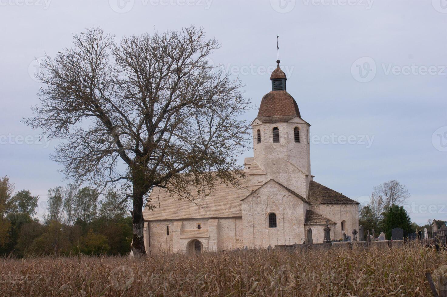 un' Chiesa nel il mezzo di un' campo foto