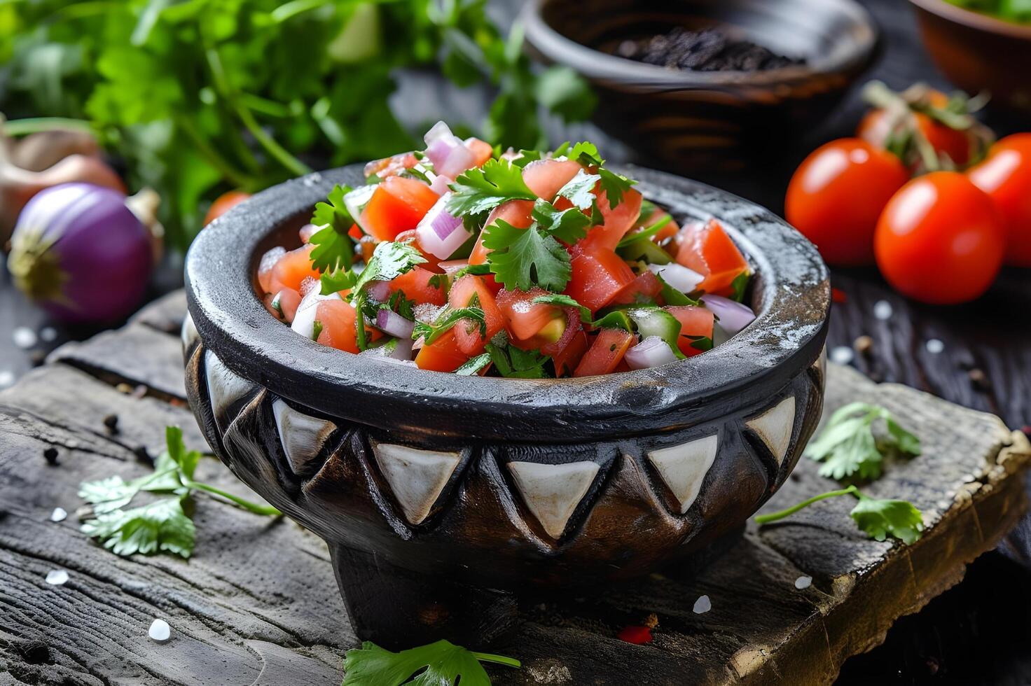 ai generato fresco fiesta un' colorato messicano ricetta con grassetto sapori foto