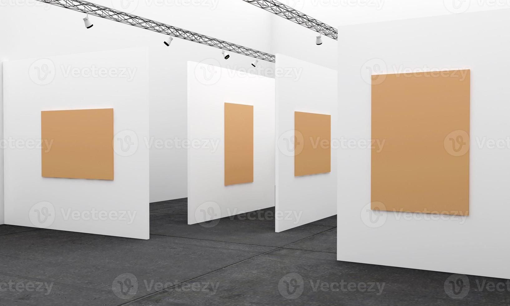 galleria d'arte cornici mockup illustrazione 3d e rendering 3d foto