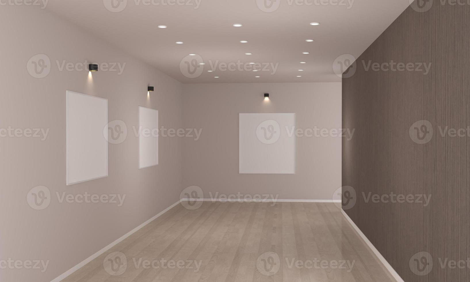 galleria d'arte cornici mockup illustrazione 3d e rendering 3d foto