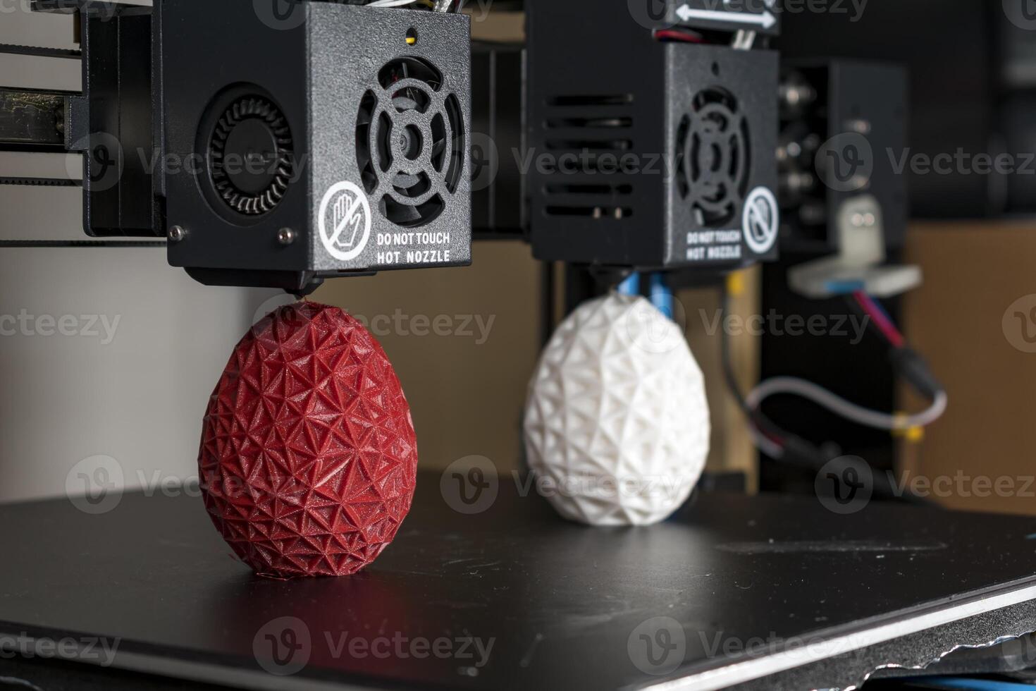 doppio estrusore 3d stampante quale finito stampa Due bicolor uovo modello, idex tecnologia foto