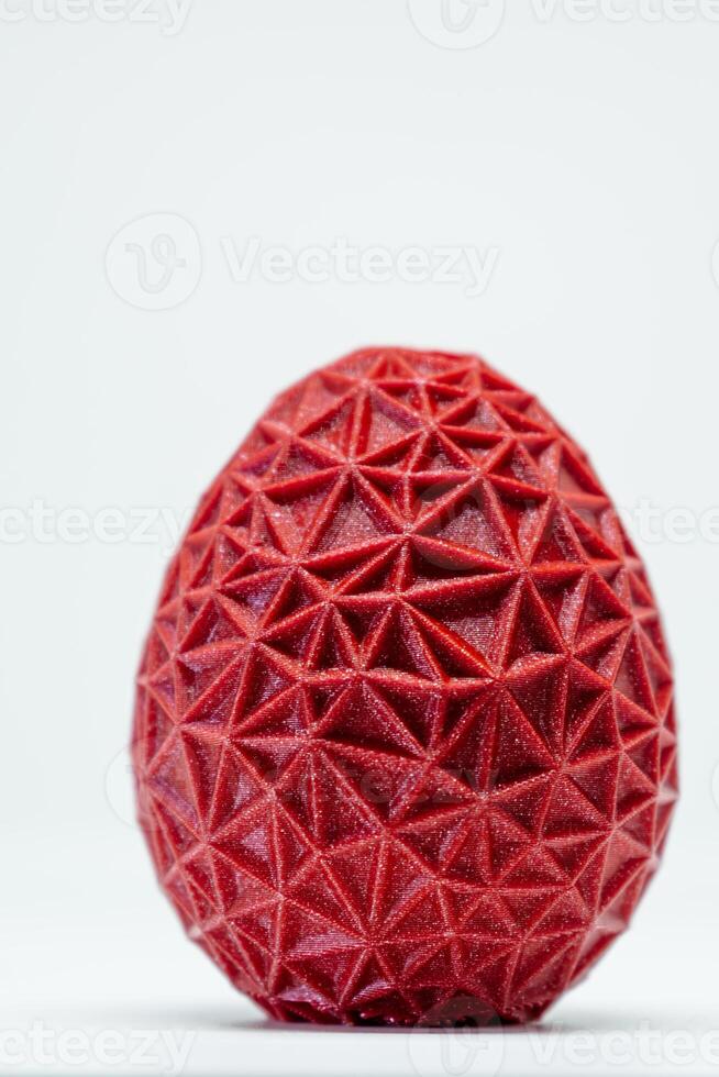3d stampato uovo, Pasqua oggetto, voronoi poligonale stile decorazione foto