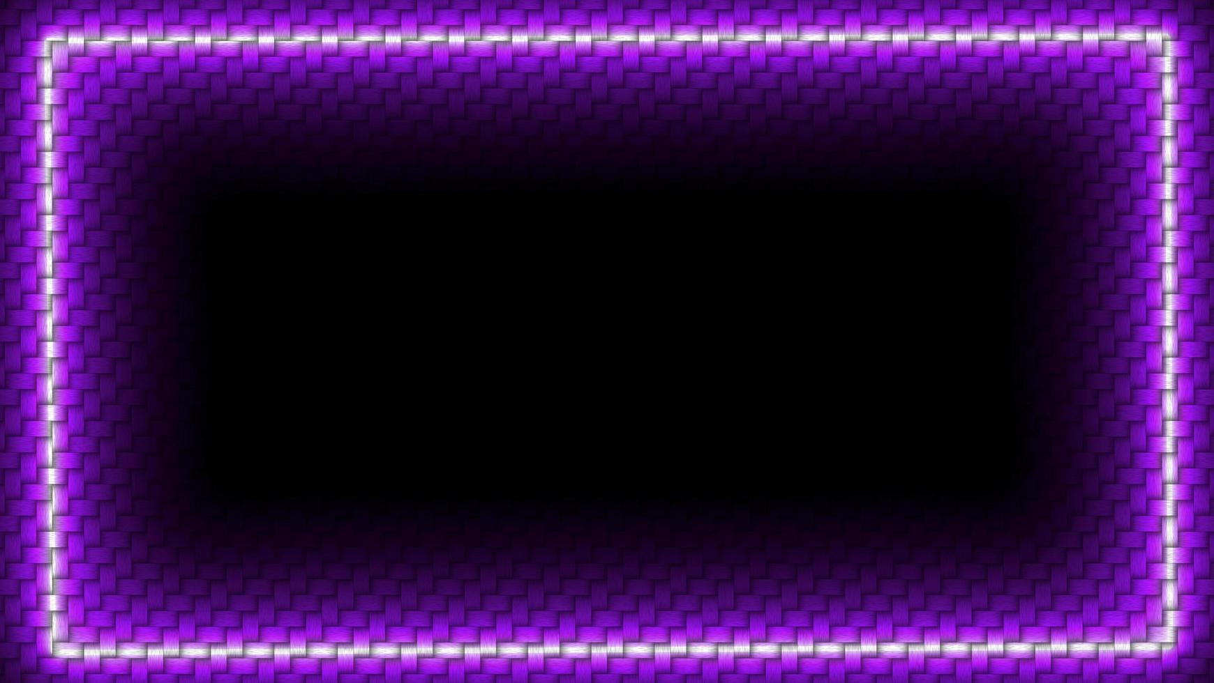 luce al neon viola sul bordo bagliore su sfondo texture mattoni foto