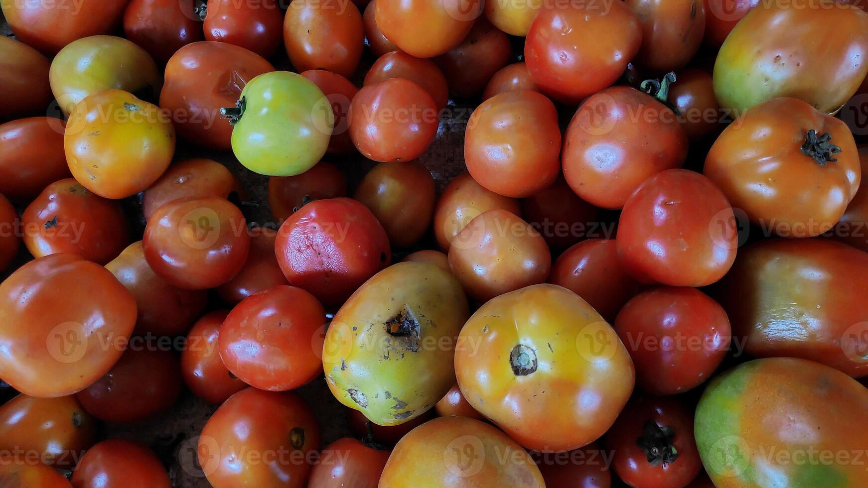 emorroidi di pomodori nel contenitori venduto nel tradizionale mercati foto