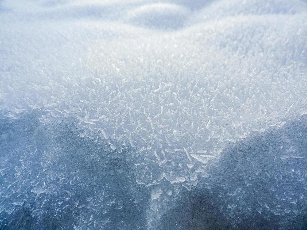 cristalli di ghiaccio e macro di struttura della neve, norvegia. foto