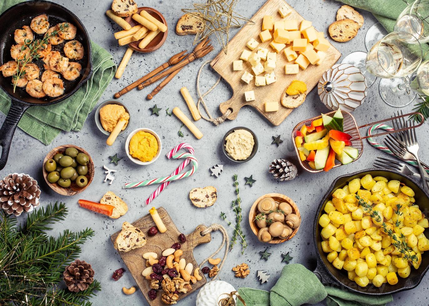 tavola della cena di natale foto