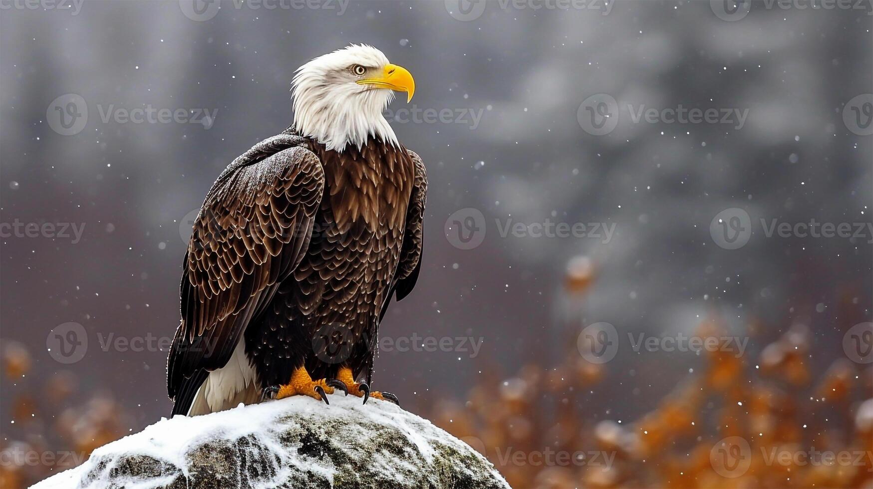 ai generato Visualizza di un' bellissimo aquila uccelli pieno corpo foto