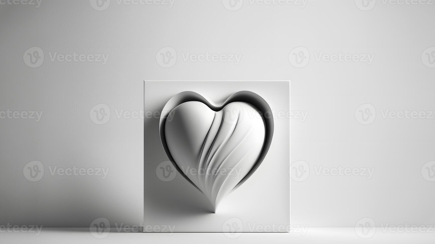 ai generato minimalista san valentino giorno sfondo con cuore simbolo, neurale Rete generato arte foto