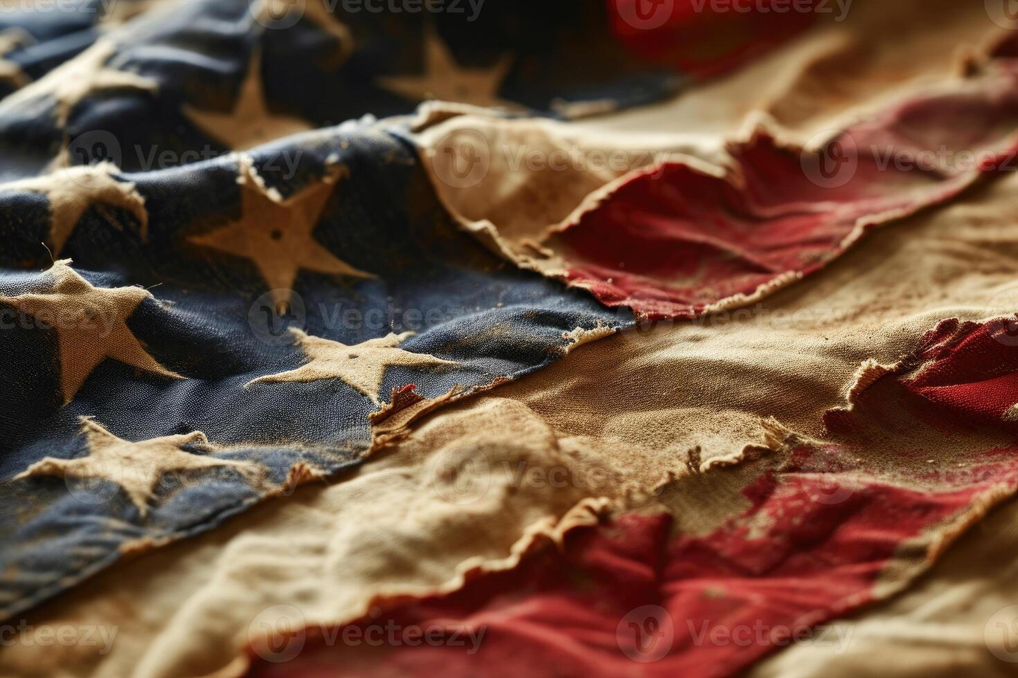 ai generato Vintage ▾ americano bandiera. 4 ° di luglio americano indipendenza giorno foto