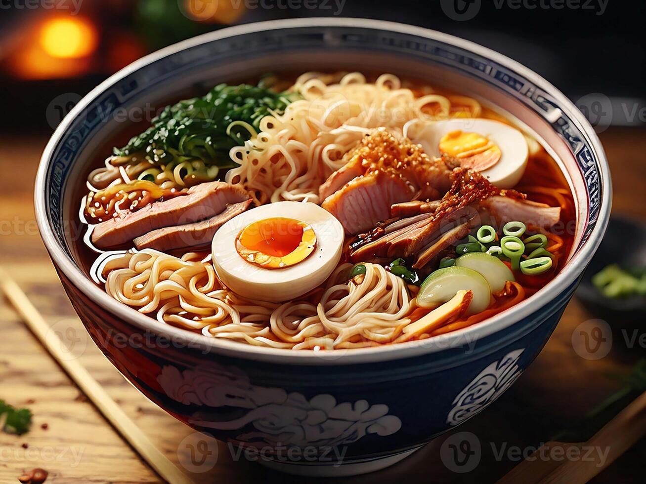 ai generato un' ciotola di ramen. generativo ai foto