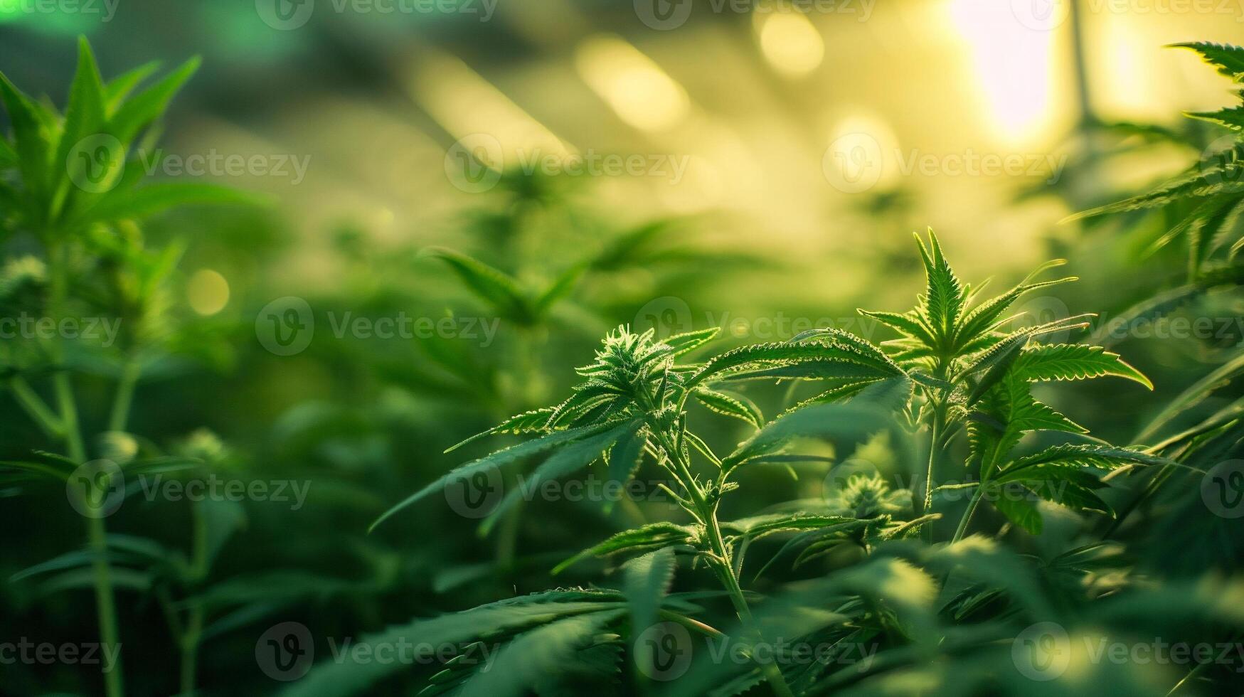 ai generato canapa sfondo. verde le foglie di marijuana. canapa crescere operazione. legale marijuana coltivazione foto