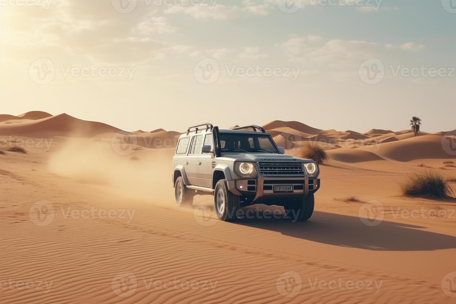 ai generato fuori strada deserto safari nel il dubai deserto foto