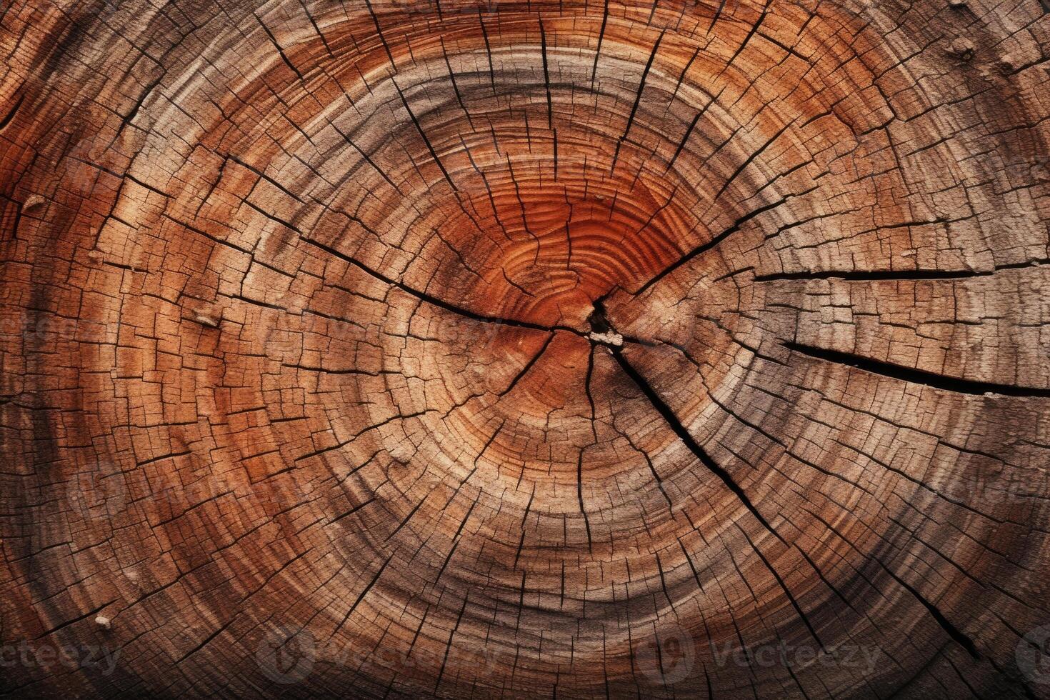 ai generato avvicinamento di un' dettagliato di legno quercia albero superficie. foto