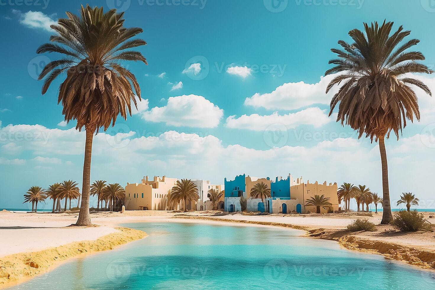 ai generato djerba isola nel tunisia foto