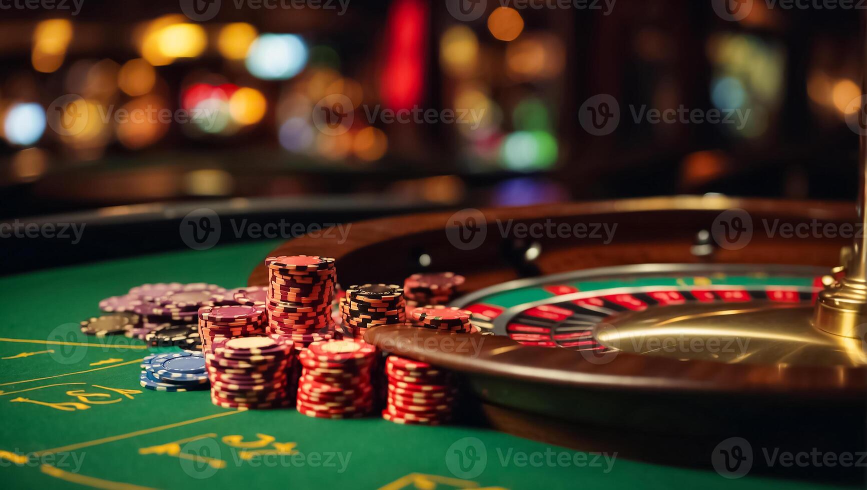 ai generato molte di casinò patatine fritte sfondo foto