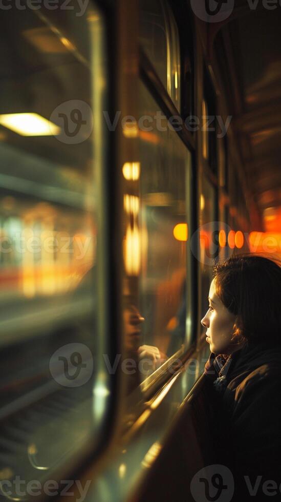 ai generato treno viaggio romanza, sfondo Immagine generativo ai foto