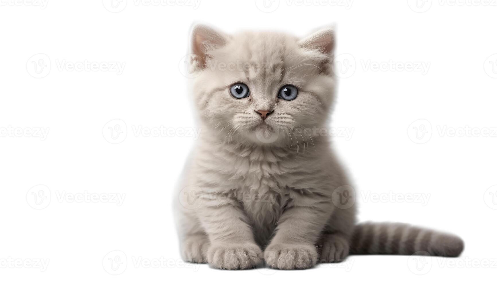 ai generato carino soffice gattino isolato su bianca sfondo foto