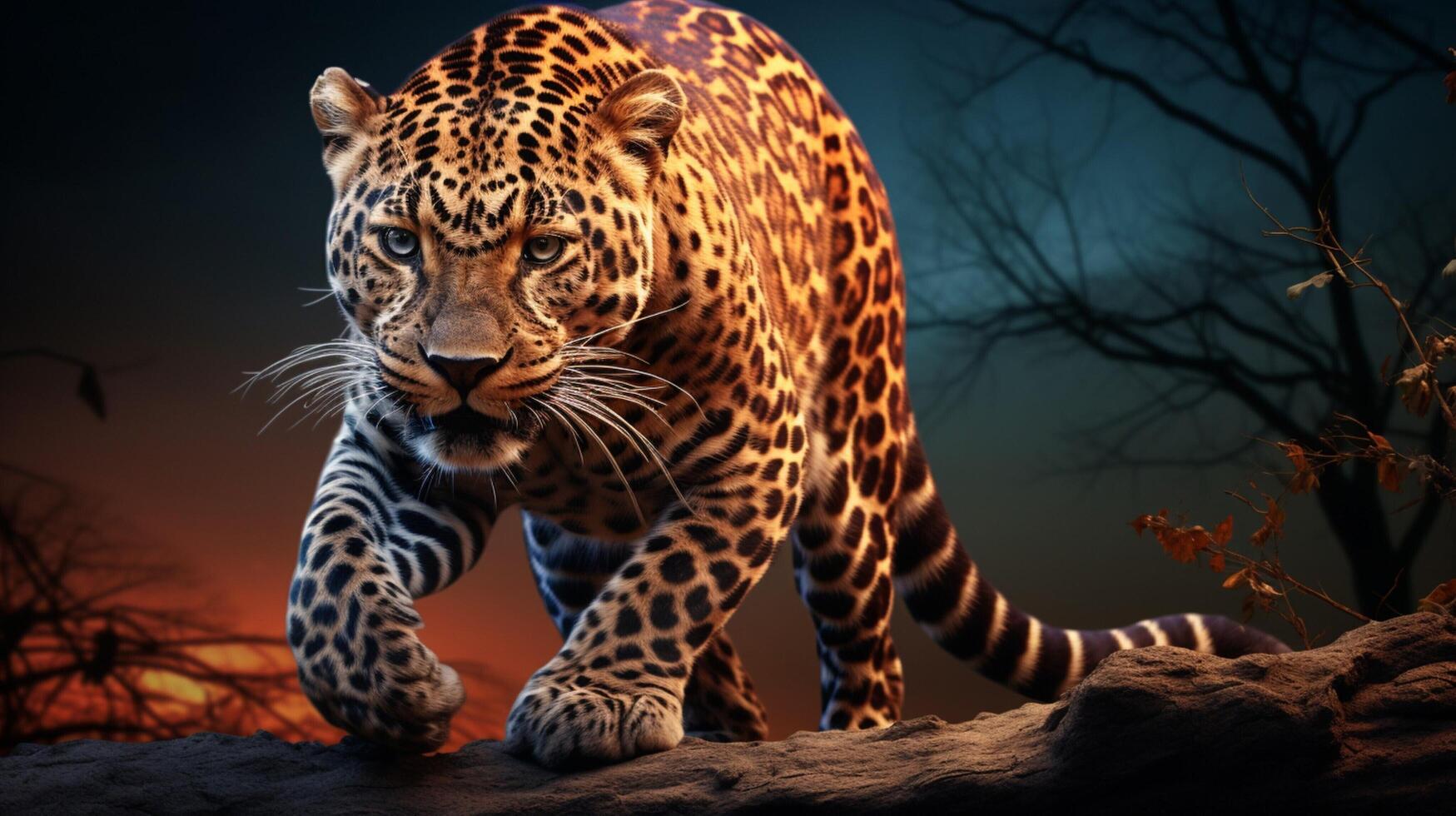 ai generato leopardo alto qualità Immagine foto