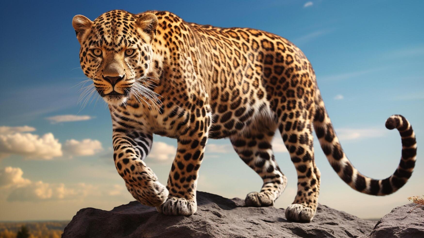 ai generato leopardo alto qualità Immagine foto