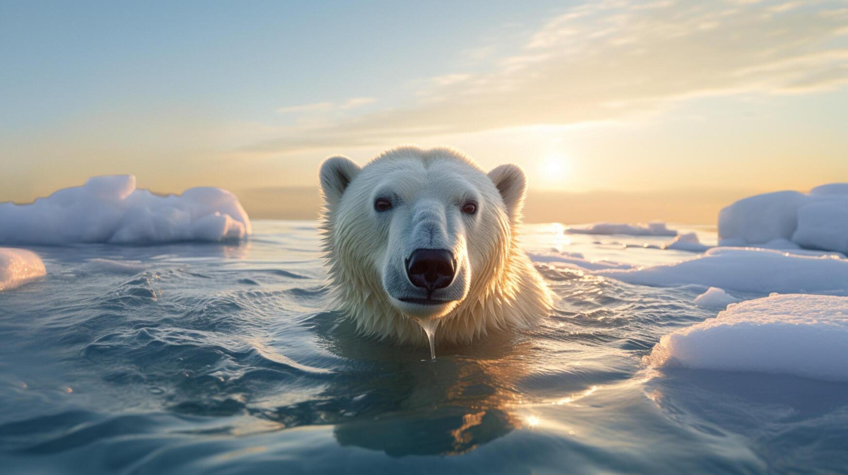 ai generato polare orso alto qualità Immagine foto