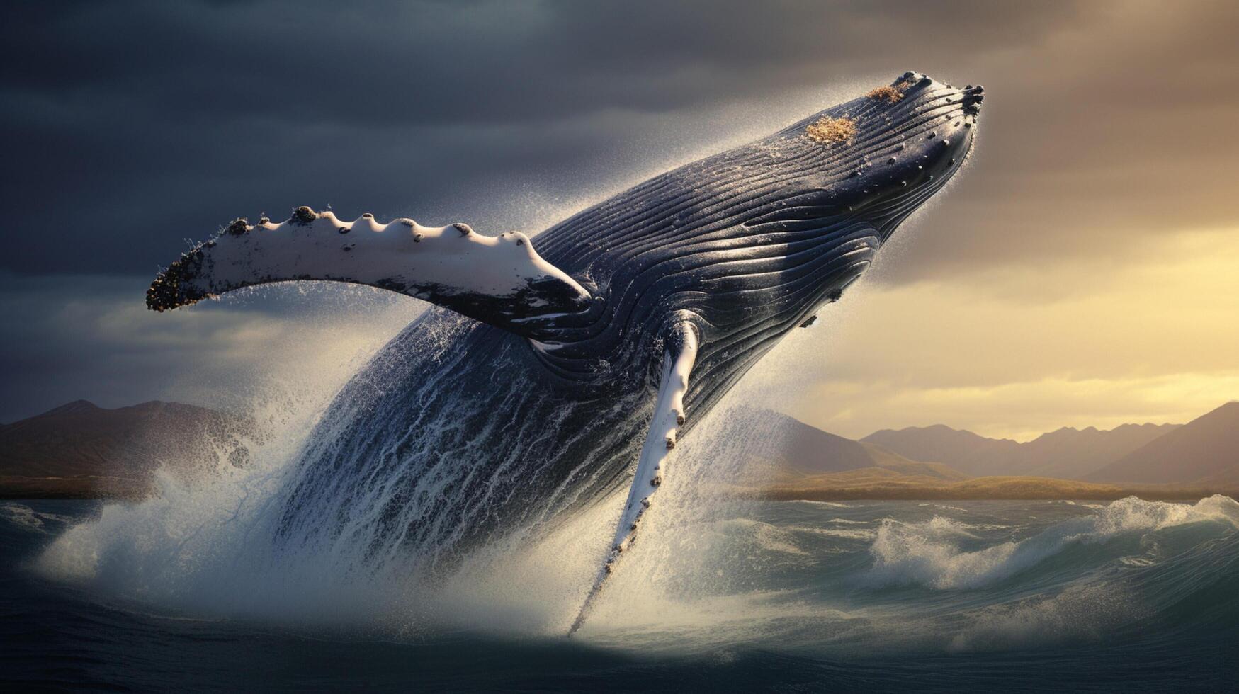 ai generato balena alto qualità Immagine foto