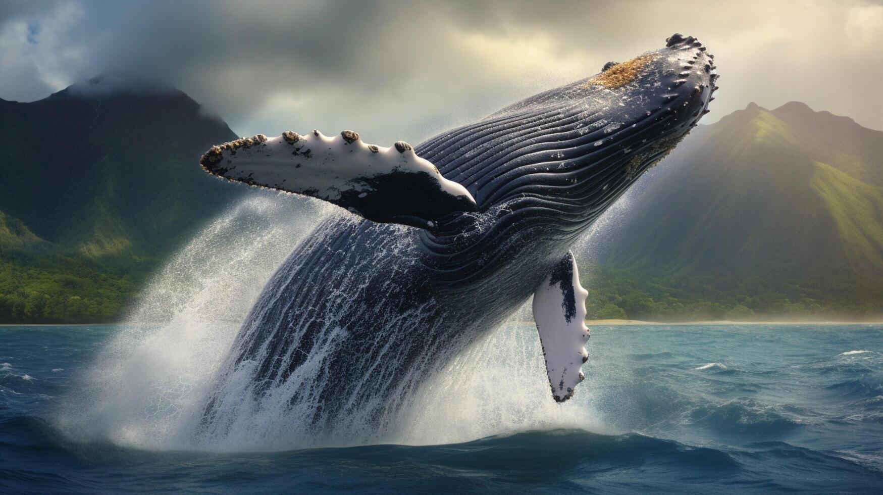 ai generato balena alto qualità Immagine foto