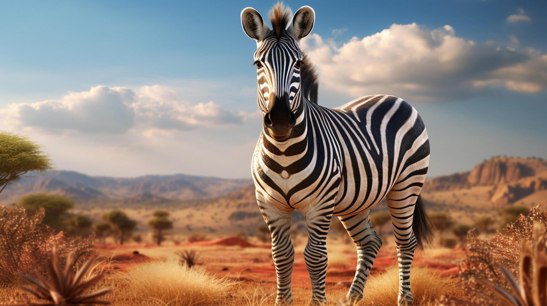 ai generato zebra alto qualità Immagine foto