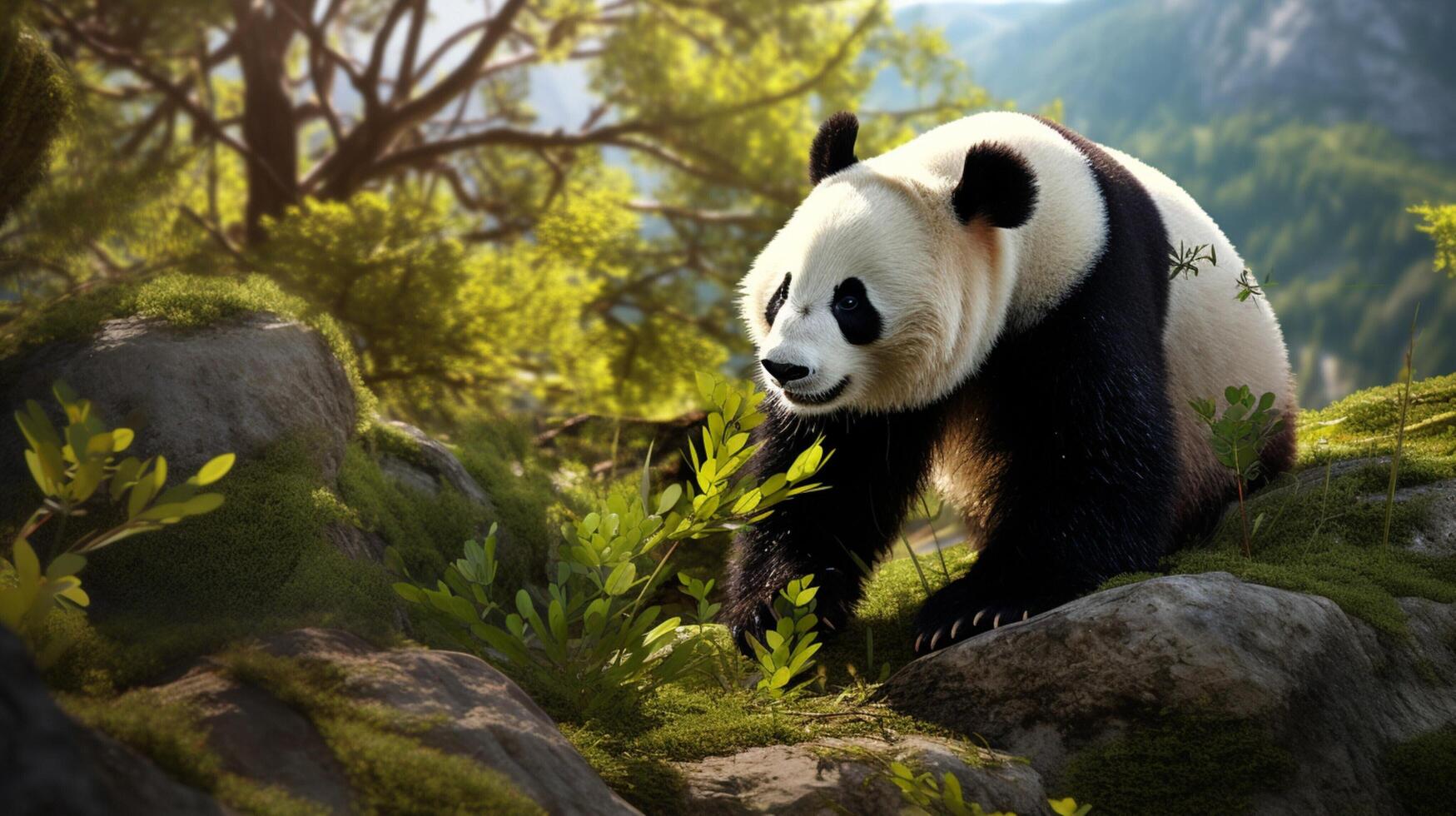 ai generato gigante panda alto qualità Immagine foto