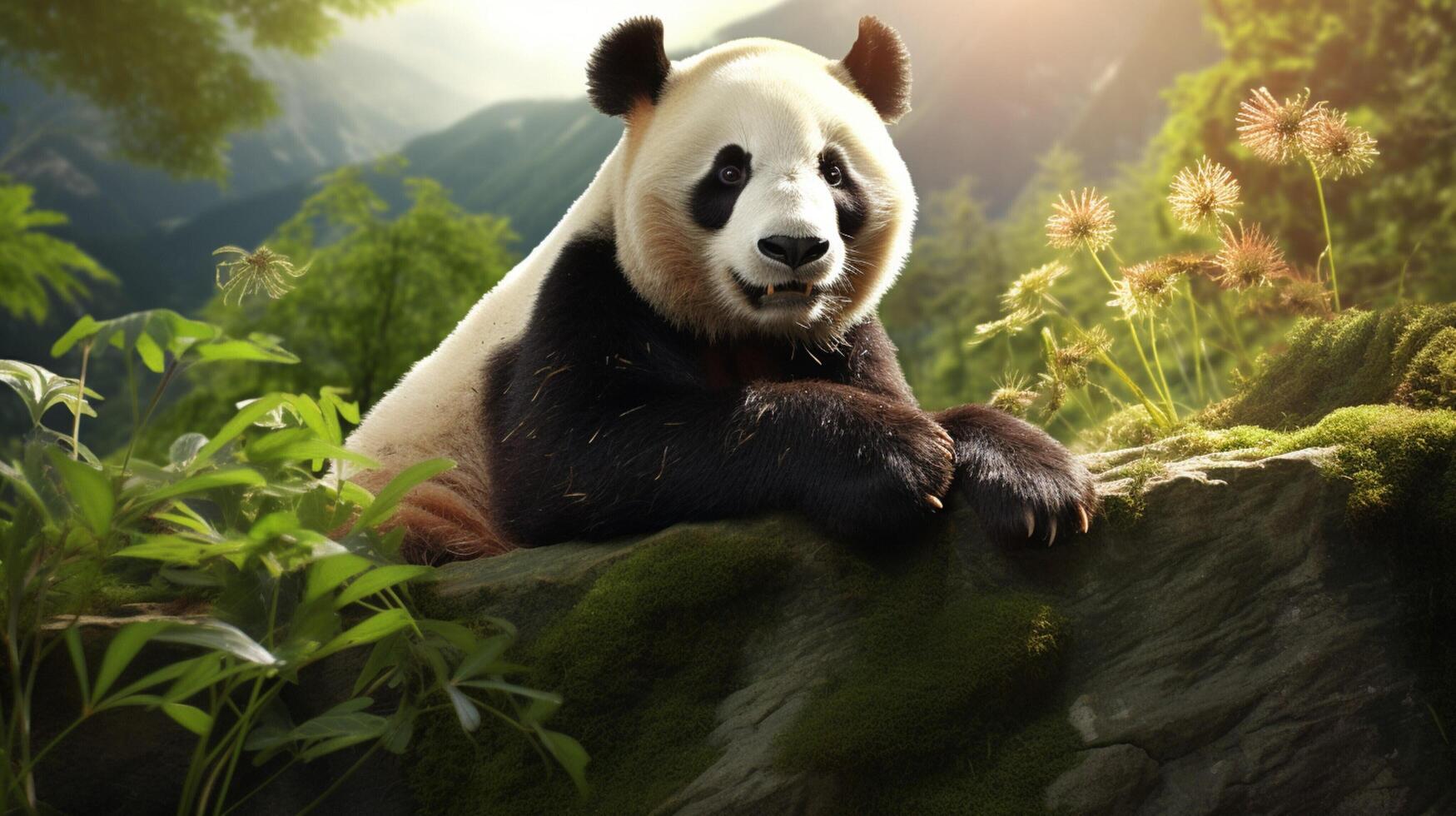 ai generato gigante panda alto qualità Immagine foto