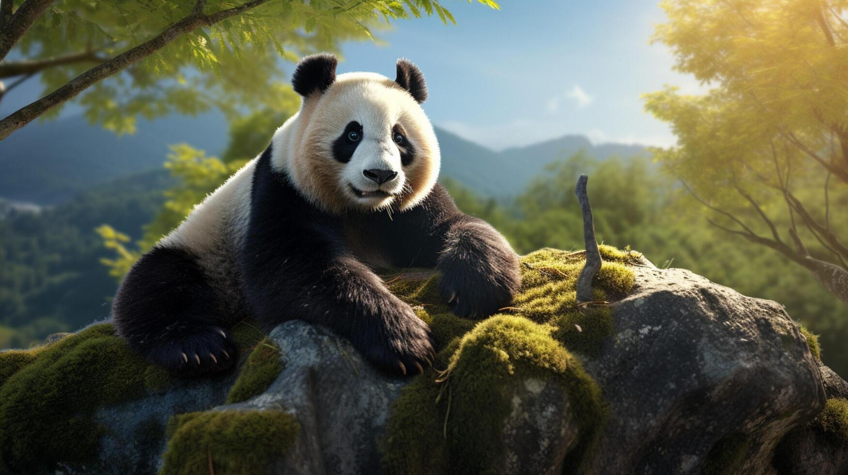 ai generato gigante panda alto qualità Immagine foto