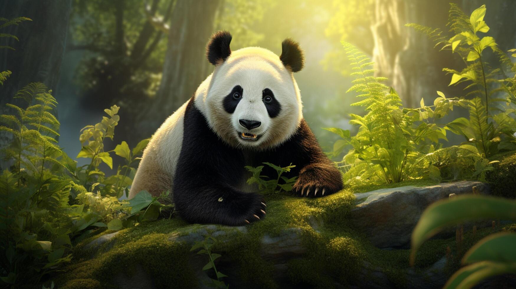 ai generato gigante panda alto qualità Immagine foto