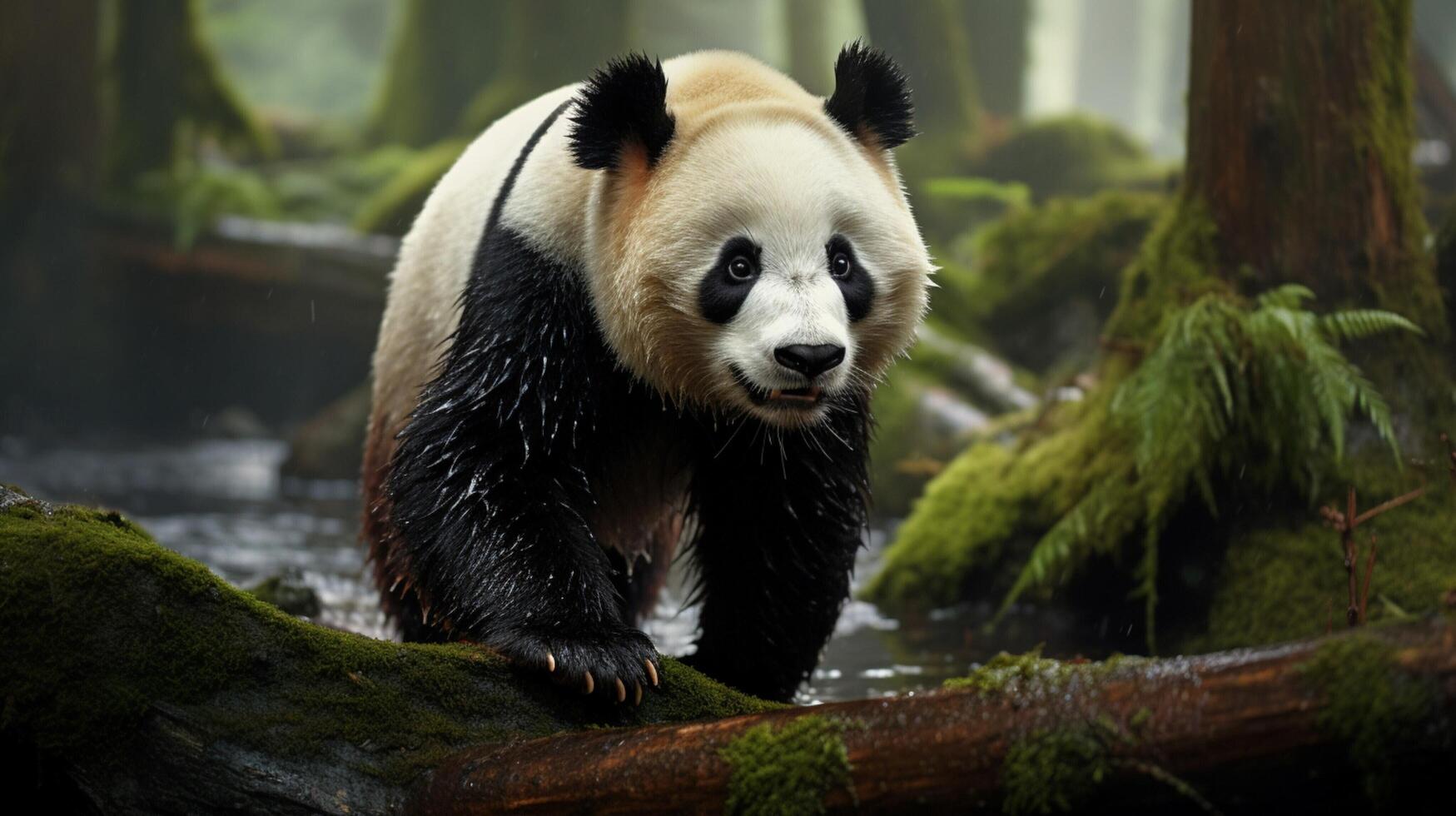 ai generato gigante panda alto qualità Immagine foto