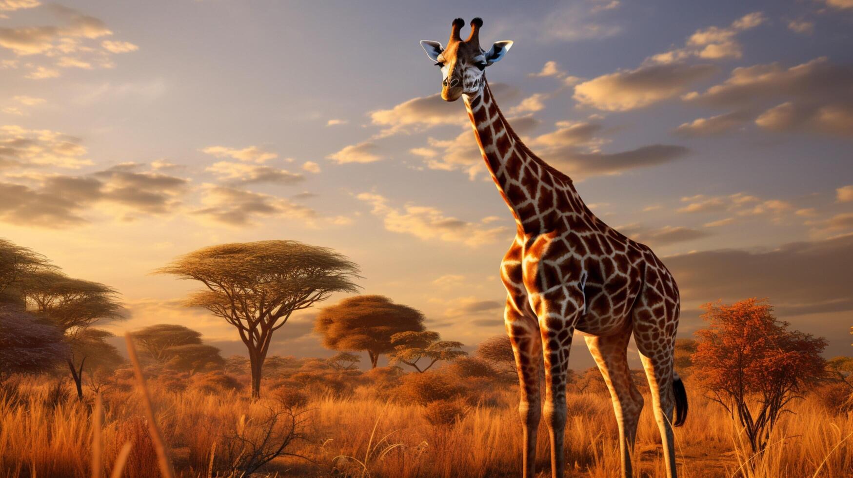 ai generato giraffa alto qualità Immagine foto