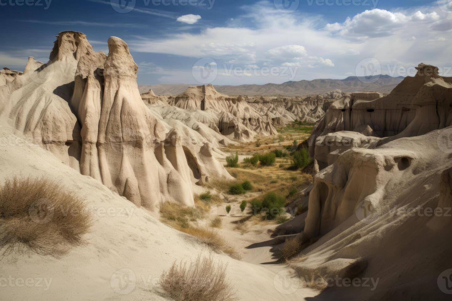 ai generato paesaggio roccioso sabbioso seta strada Rete. creare ai foto