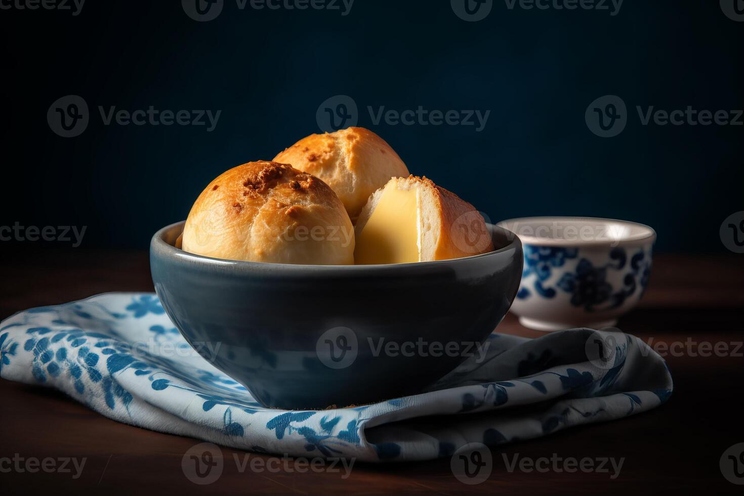 ai generato formaggio pane pao de queijo. creare ai foto