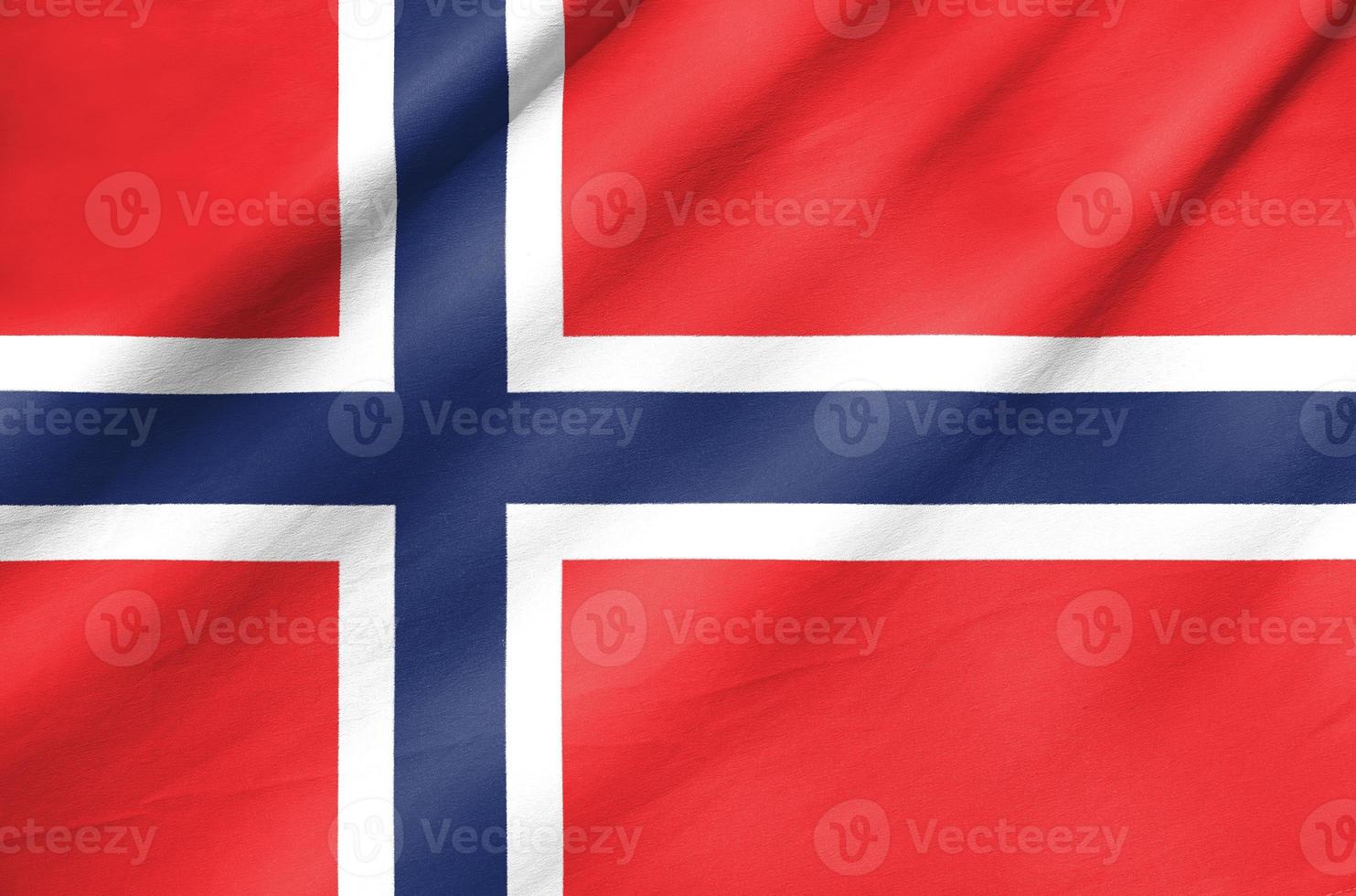 bandiera in tessuto della norvegia foto