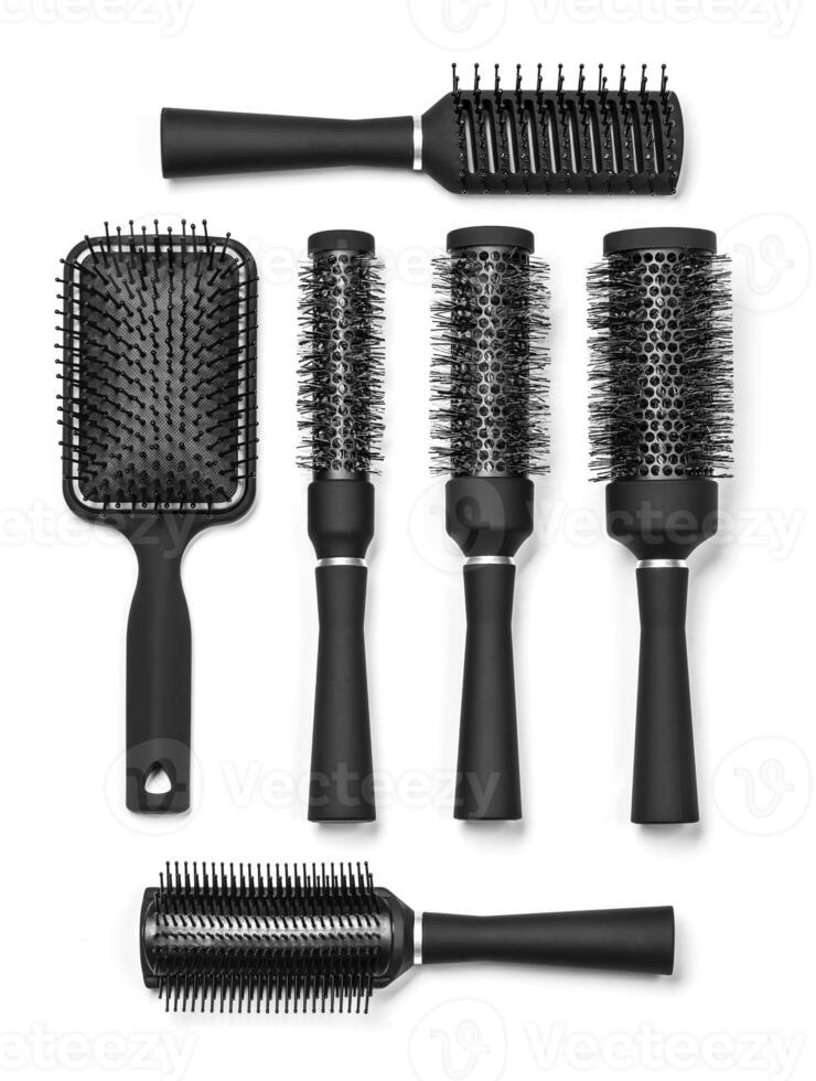 parrucchiere utensili su bianca foto