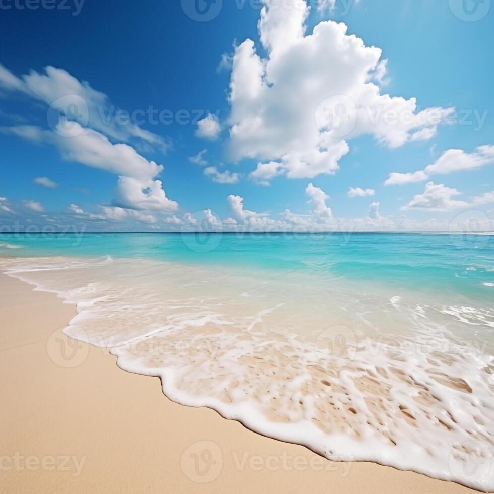 ai generato bellissimo tropicale spiaggia paesaggio foto