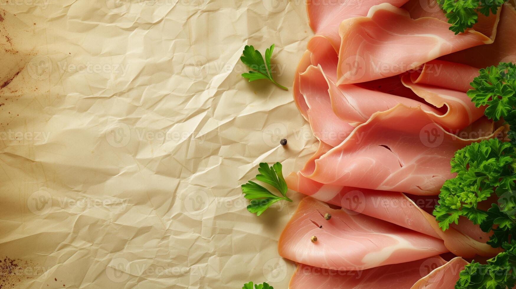 prosciutto delizia, prezzemolo Pepe contorno foto