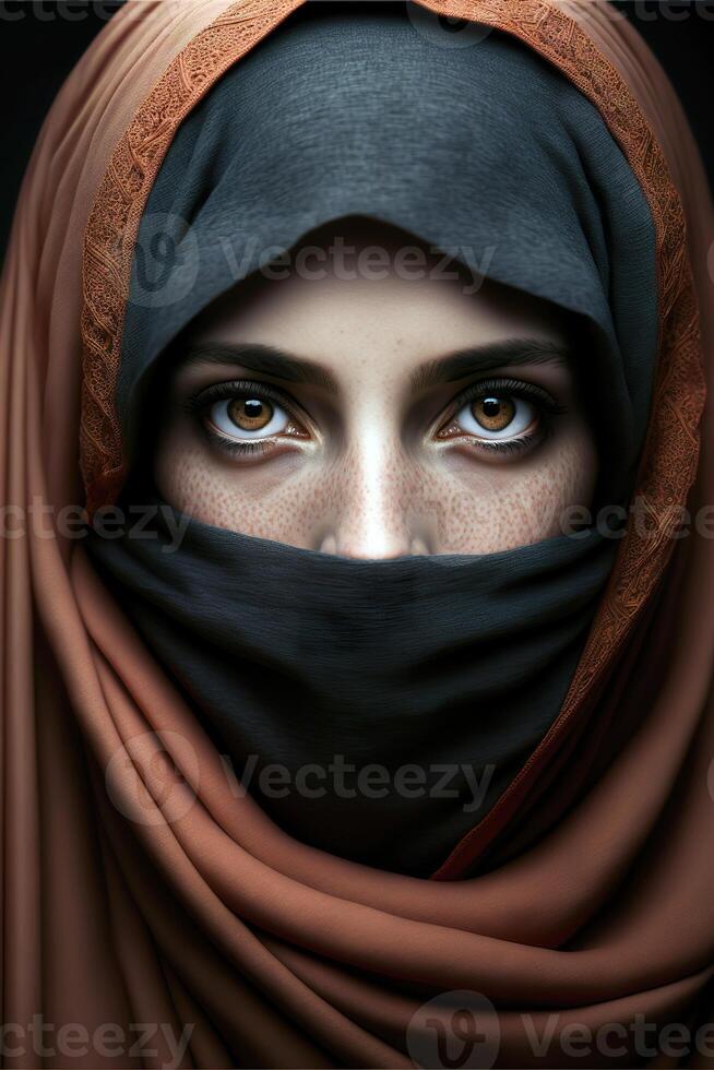 ai generato donna nel hijab foto