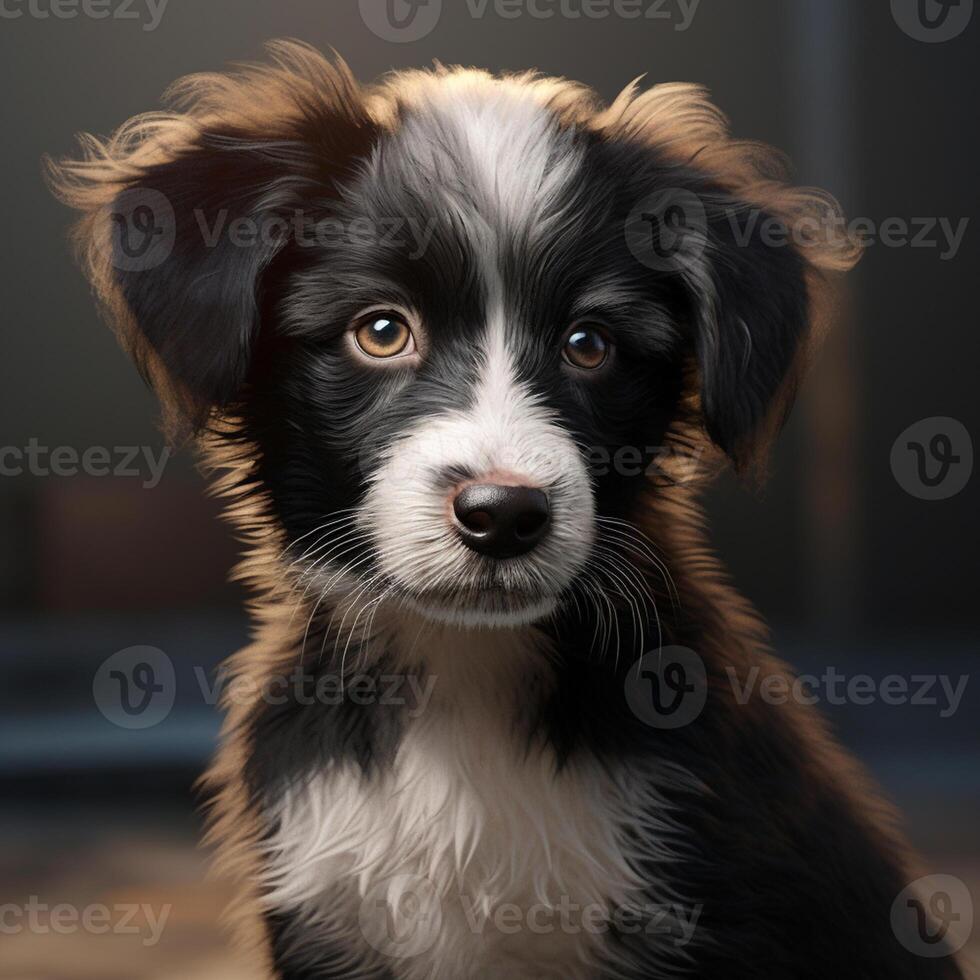 ai generato foto realistico carino cucciolo, foto di animale domestico cane